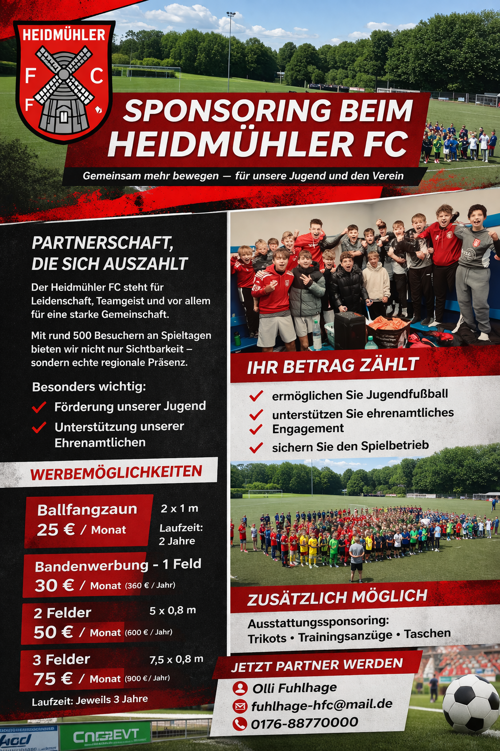 Sponsorenflyer Heidmühler FC